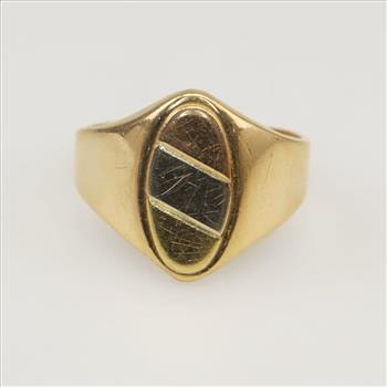 14kt Tricolor Gold Signet Ring