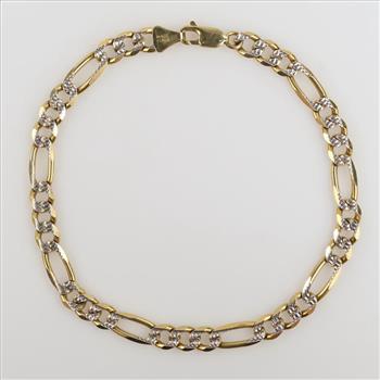 14kt Two Tone Gold Anklet