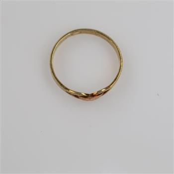 14kt Two Tone Gold Band