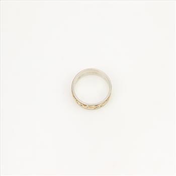 14kt Two Tone Gold Band