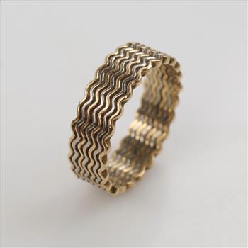 14kt Two Tone Gold Band