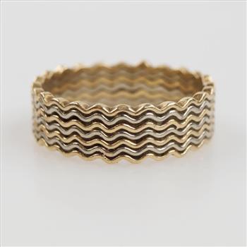 14kt Two Tone Gold Band