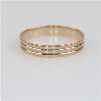 14kt Two Tone Gold Band