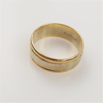 14kt Two Tone Gold Band