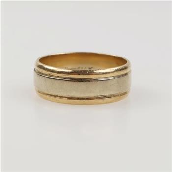14kt Two Tone Gold Band