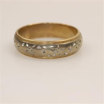 14kt Two Tone Gold Band