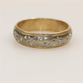 14kt Two Tone Gold Band