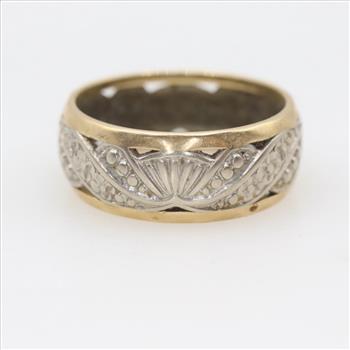 14kt Two Tone Gold Band