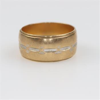 14kt Two Tone Gold Band