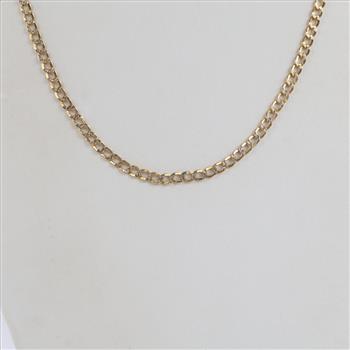 14kt Two Tone Gold Cuban Link Hollow Necklace
