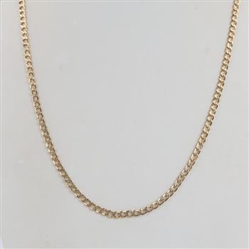 14kt Two Tone Gold Cuban Link Hollow Necklace