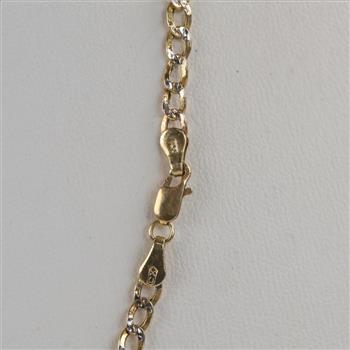 14kt Two Tone Gold Cuban Link Necklace