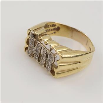 14kt Two Tone Gold Diamond Accent Ring