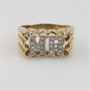 14kt Two Tone Gold Diamond Accent Ring