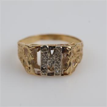 14kt Two Tone Gold Diamond Accent Ring