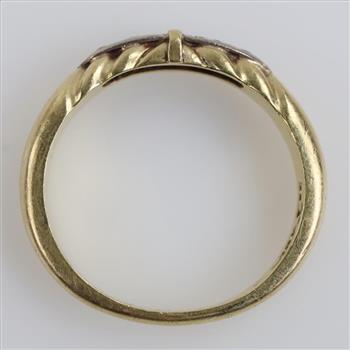 14kt Two Tone Gold Diamond Band