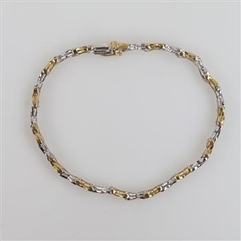 14kt Two Tone Gold Diamond Bracelet