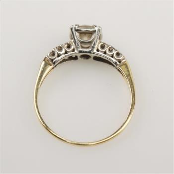 14kt Two Tone Gold Diamond Engagement Ring