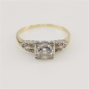 14kt Two Tone Gold Diamond Engagement Ring