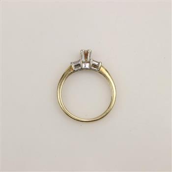 14kt Two Tone Gold Diamond Ring