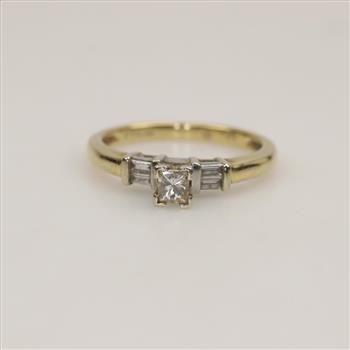 14kt Two Tone Gold Diamond Ring