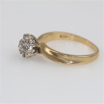 14kt Two Tone Gold Diamond Ring