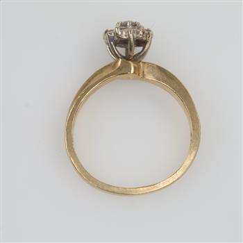 14kt Two Tone Gold Diamond Ring