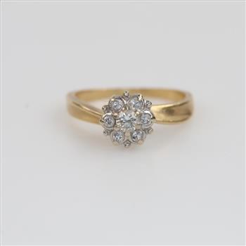 14kt Two Tone Gold Diamond Ring