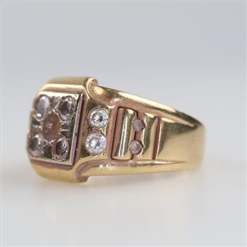 14kt Two Tone Gold Diamond Ring