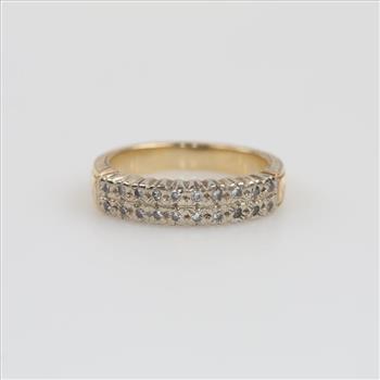 14kt Two Tone Gold Diamond Ring