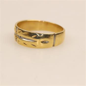 14kt Two Tone Gold Diamond Ring