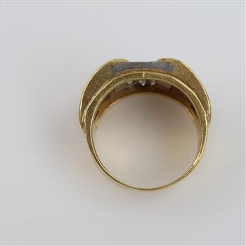 14kt Two Tone Gold Diamond Ring