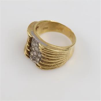 14kt Two Tone Gold Diamond Ring