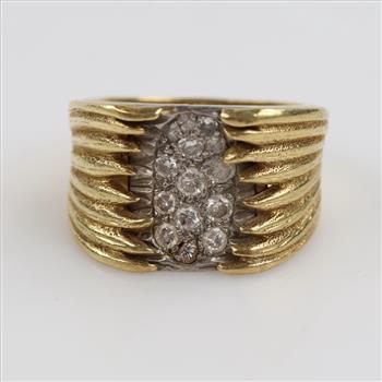 14kt Two Tone Gold Diamond Ring