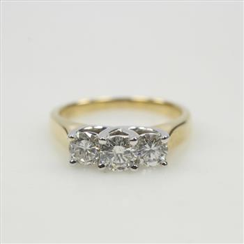 14kt Two Tone Gold Diamond Ring