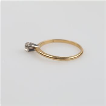 14kt Two Tone Gold Diamond Ring