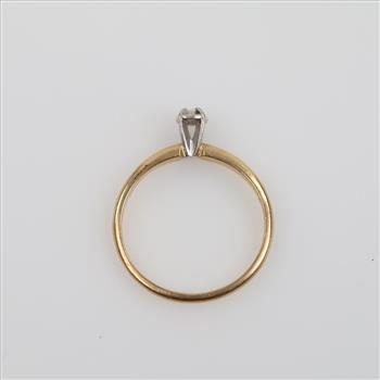 14kt Two Tone Gold Diamond Ring