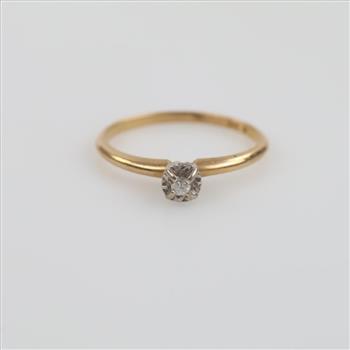 14kt Two Tone Gold Diamond Ring