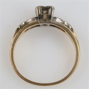14kt Two Tone Gold Diamond Ring