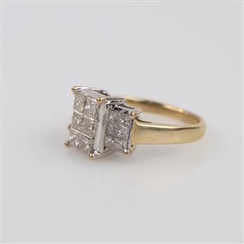 14kt Two Tone Gold Diamond Ring