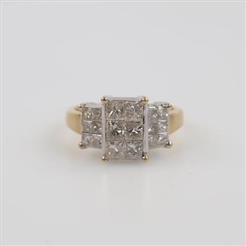 14kt Two Tone Gold Diamond Ring