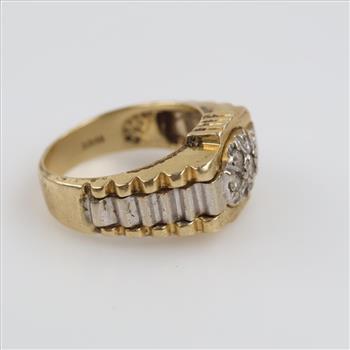 14kt Two Tone Gold Diamond Ring
