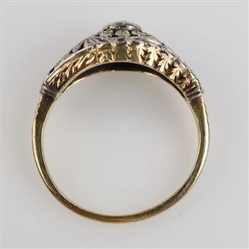 14kt Two Tone Gold Diamond Ring
