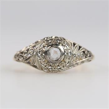 14kt Two Tone Gold Diamond Ring