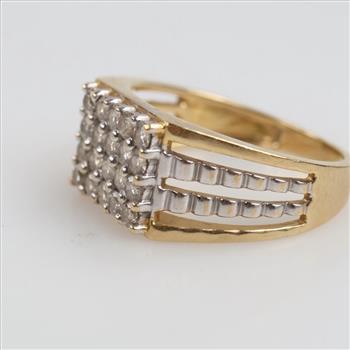 14kt Two Tone Gold Diamond Ring