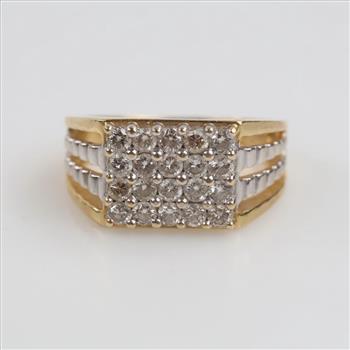 14kt Two Tone Gold Diamond Ring