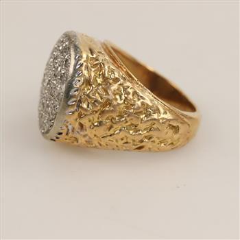 14kt Two Tone Gold Diamond Ring