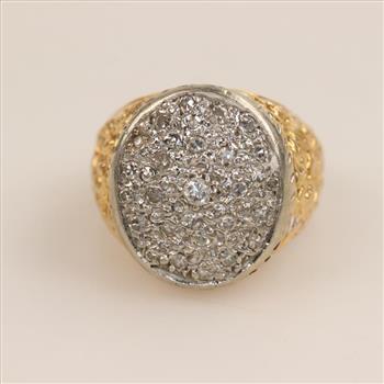 14kt Two Tone Gold Diamond Ring