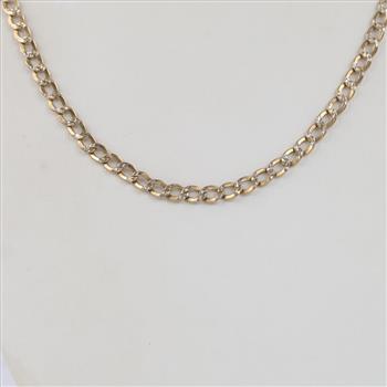 14kt Two Tone Gold Hollow Necklace