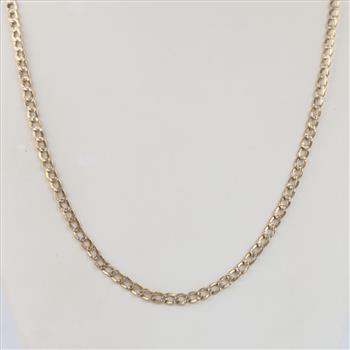 14kt Two Tone Gold Hollow Necklace